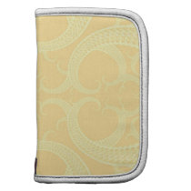 Cream Heart Fractal Pattern Folio Planners