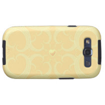 Cream Heart Fractal Pattern Galaxy SIII Case
