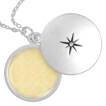 Cream Heart Fractal Pattern Lockets