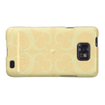 Cream Heart Fractal Pattern Samsung Galaxy Covers