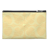 Cream Heart Fractal Pattern Travel Accessory Bag