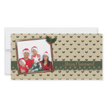 Cream Holly Photo Card