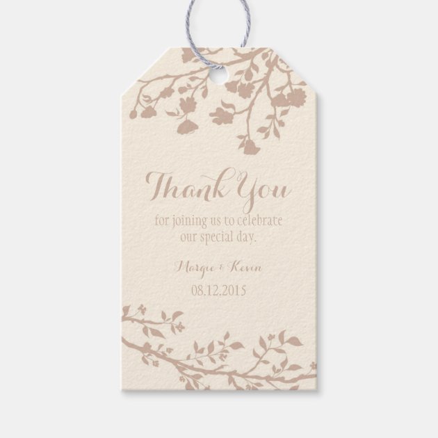 Pack of 100 Floral Thank You Gift Tags Wedding Celebration Xmas Party Favor 