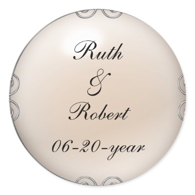 Cream Jeweled Pearl Wedding Stickers