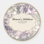 cream orchids spice jar labels sticker