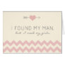 Cream & Pink Chevron Maid of Honor Card Cream & Pink Chevron Maid of Honor Card