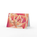Cream Pink Rose Bridal Shower Wedding Card by LittleMilkyShop Cream Pink Rose Bridal Shower Wedding Card