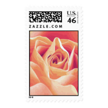 Cream Pink Rose Postage