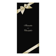 Cream Ribbon Wedding Announcement