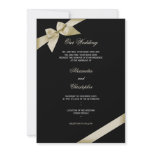Cream Ribbon Wedding Announcement 2