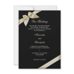 Cream Ribbon Wedding Announcement 2