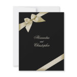 Cream Ribbon Wedding Announcement