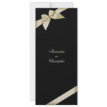 Cream Ribbon Wedding Announcement