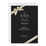 Cream Ribbon Wedding Save The Date 2 Custom Invite