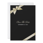 Cream Ribbon Wedding Save The Date Personalized Invite