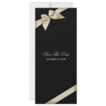 Cream Ribbon Wedding Save The Date Personalized Announcements