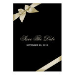 Cream Ribbon Wedding Save The Date MiniCard Business Cards