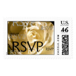 Cream Rose 2013 Wedding RSVP Postage