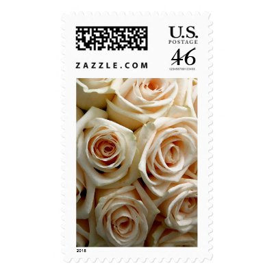 Cream Rose Bouquet - Postage by ArtByLindaLou