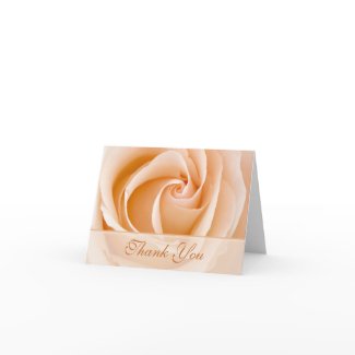 Cream Rose Custom Thank You Note Card card