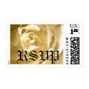 Cream Rose Ivory RSVP Wedding Postage Stamp stamp