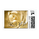 Cream Rose Ivory RSVP Wedding Postage Stamp