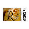Cream Rose Names and Monogram Stamp by WeddingCentre Cream Rose Names and Monogram Stamp