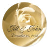 Cream Rose Names Wedding Favor Sticker