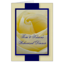 Cream Rose Rehearsal Dinner Invitation cards