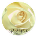 Cream Rose RSVP Sticker by ggbythebay Cream Rose RSVP Sticker