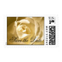 Cream Rose Save the Date postage
