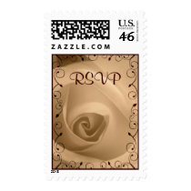 Cream Rose Twirl, RSVP postage