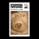 Cream Rose Twirl, RSVP postage