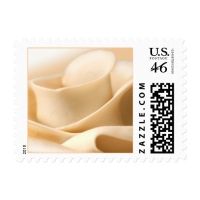 Cream Rose Wedding Postage Stamp