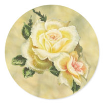 Cream Roses Envelope Seal stickers