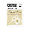 Cream Roses & Swirls *01 Thank You Wedding Stamps