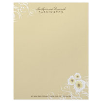 Cream Roses & Swirls Personal Letterhead
