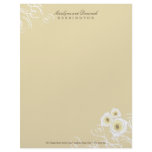 Cream Roses &amp; Swirls Personal Letterhead