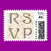 Cream RSVP Small Stamp stamps