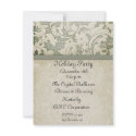 Cream Sage Holly Swirls invitation
