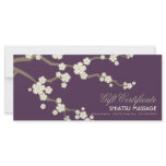 Cream Sakuras Cherry Blossoms Gift Certificate Rack Card