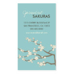 Cream Sakuras Cherry Blossoms Oriental Zen Asian Business Card Templates