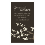 Cream Sakuras Cherry Blossoms Oriental Zen Asian Business Card