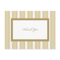 Cream Stripe Sympathy Thank You Postcard