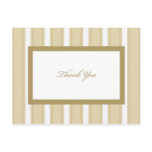 Cream Stripe Sympathy Thank You Postcard