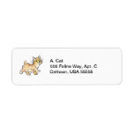 Cream Tabby Manx Kitty Return Address Labels