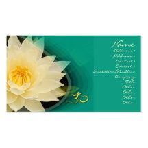 Cream water lilly, om Business card