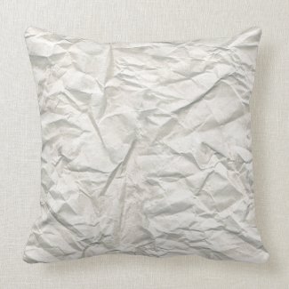 Cream Wrinkled Paper Texture Pillows