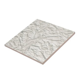 Cream Wrinkled Paper Texture Tile