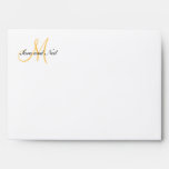 Cream Yellow Wedding Invitation Envelope